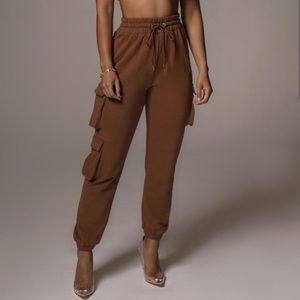 JLUX LABEL BROWN CARGO PANTS